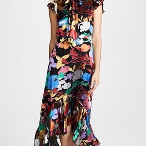 Floral Multicolor Alice + Olivia  Ruffle Dress Size XS
